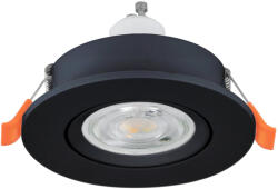 EGLO Süllyesztett lámpa GU10 foglalattal, 9 cm, fekete melegfehér fényforrással - Barranco Eglo 902243 (902243)