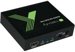 Techly Extractor Audio HDMI Techly IDATA HDMI-EA74K, Black (IDATA-HDMI-EA74K)