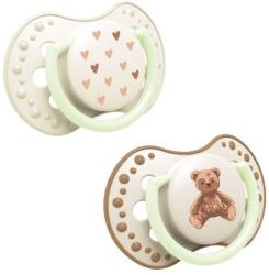 LOVI Teddy Love Világító Dinamikus szilikon cumi 0-6hó 2db