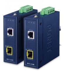 PLANET Planet IECC-210-KIT Industrial EtherCAT Media Converter Kit (IECC-210T + IECC-210R, -40~75 degrees C, Dual 9~48V DC, 1 x 100TX RJ45, 1 x 100FX SFP, BECKHOFF EtherCAT conformance test tool verified) (I