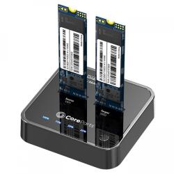 CoreParts MS-CLONER-NVME tároló meghajtó dokkoló állomás USB 3.2 Gen 2 (3.1 Gen 2) Type-C Fekete (MS-CLONER-NVME) (MS-CLONER-NVME)