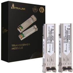 Extralink SFP 1.25G 2-csomag | SFP modul | 1, 25Gbps, LC/UPC, 850nm, 550m, multimód, DOM, HP/Aruba számára készült (EX. 35931) (EX.35931)