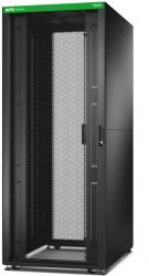 APC by Schneider Electric Easy Rack 800mm/42U/1200mm tetővel, oldalsó panellel, kerekekkel, lábakkal és 4 konzollal, alj nélkül, fekete (ER8222) (ER8222)