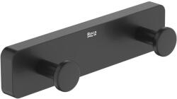 Roca Agatatoare dubla Roca A817721NB0, 140 mm, 36 mm, 2 cuie, 2 orificii instalare, pe perete, metal, Negru (A817721NB0)