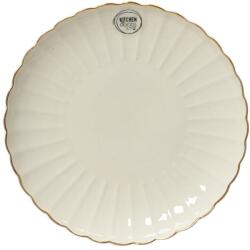  Farfurie portelan, crem/auriu, 20 cm (IN-8720194802977)