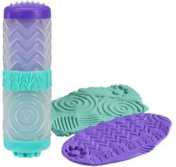 Wonder Factory Wonder Factory, Never Dry Dough & Sand, Starter Set, set creativ cu plastilina si nisip kinetic, violet + albastru