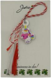 Jolie Martisor pentru Copii, Jolie, Material Cauciuc, Ambalaj Carton cu Design, Multicolor, Model Unicorn si Inima (CR-165194)