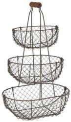  Etajera metalica, 3 niveluri, negru, 30x22x48 cm (IN-8717459726635) Raft