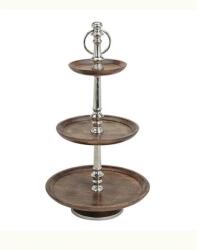  Etajera 3 niveluri, lemn/metal, 52 x 30 cm (IN-4007698177607) Raft