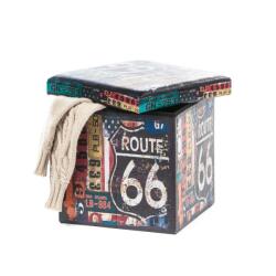  Taburet Design Route 66, dimensiune 38 x 38 cm (IN-5999058330397-DC)