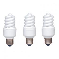 Panasonic SET 3 becuri fluorescent Panasonic, soclu E27, putere 13W, forma spirala, lumina alb calda, alimentare 220 - 240 V, "EFD13E282V-3" (timbru verde 1.35 lei) (L1-EFD13E282V-3)