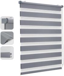Sekey Doppelrollo Klemmfix dupla roló fúrás nélkül ablakra, 105x210 cm, szürke, napvédő duo roló redőny