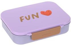 Lassig Little Gang Heart Bento Uzsonnásdoboz Gyerekeknek Lilac Szín, Levehető Elválasztóval, BPA-mentes, Mosogatógép-álló