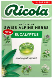 Ricola Eucalyptus svájci gyógynövényes cukorka-40 g