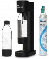 Dafi Szódakészítő Gép Dafi PushAir vízhez 1x palack 0, 7 L CO2 patron szett fekete (PUSHAIR.SAT.NAB+BUT.0.7.CZA)