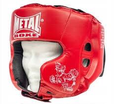 metal boxe Box Bukósisak Sparring Gyerek Protektor Piros Junior (MB117)