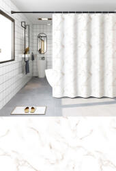 Frogee PEVA zuhanyfüggöny 240×200 cm - Marble, fehér márványmintás (GH-SCPE240-01)