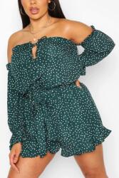Boohoo Rövid Overál Zöld Pöttyös Rzmn 7XL