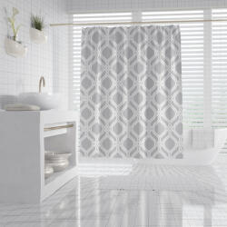 Frogee prémium textil zuhanyfüggöny 180×200 cm - Elegance, szürke mintás (GH-SCTX180-01)