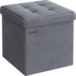SONGMICS Puff kárpitozott szék tárolóval Songmics szürke (LSF227G01)