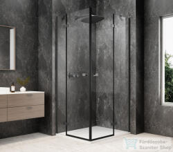 SAPHO GLOBE GUN METAL sarokbelépős zuhanykabin, 1000x800 mm, transzparent üveg (GB5080GM) (GB5080GM)