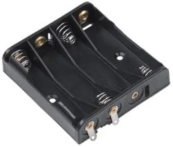  GNI0051 Műanyag elemfoglalat, 4xAA lapos (GNI0051)