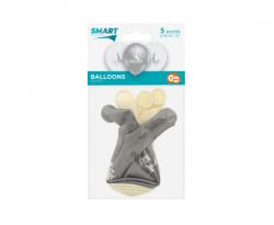 GoDan Set 5 baloane cu Unicorn, alb- argintiu, 30 cm GD126 Baloane Latex (GD126)
