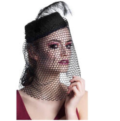 GoDan Palarie Black Widow neagra pentru bal mascat GD2031 -Accesorii Costume Adulți (GD2031)