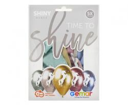 GoDan Set 5 baloane cu Unicorn, multicolor, 32 cm GD123 Baloane Latex (GD123)