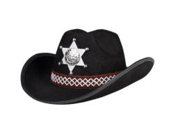 GoDan Palarie sheriff pentru copii, culoare neagra GD2029 -Accesorii Costume Copii (GD2029)