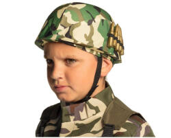 GoDan Casca Militara cu 6 gloante pentru copii GD593 -Accesorii Costume Copii (GD593)