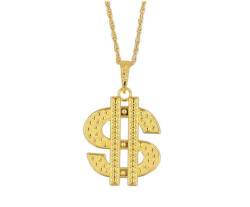 GoDan Set Rapper cu Palarie , Ochelari Party si Colier Negru-Auriu GD2621 -Accesorii Costume Adulți (GD2621)