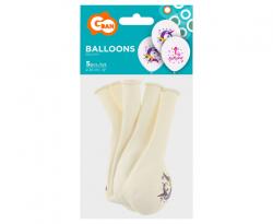GoDan Set 5 baloane latex 30 cm, My First Birthday (Unicorn) GD013 Baloane Latex (GD013)