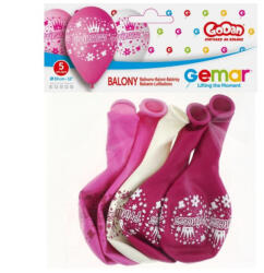 GoDan Set 5 baloane Premium Princess 30 cm GD570 Baloane Latex (GD570)