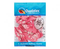 GoDan Set 6 baloane Baby Girl, roz 30 cm GD186 Baloane Latex (GD186)