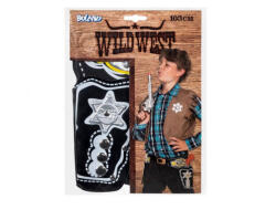 GoDan Centura carnaval Serif cu toc dublu pentru 2 pistoale GD449 -Accesorii Costume Copii (GD449)