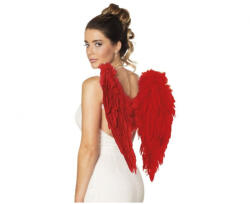 GoDan Aripi de inger roșii din pene 50 x 50 cm GD1890 -Accesorii Costume Adulți (GD1890)