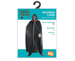 GoDan Pelerina Neagra cu Gluga pentru Adulti Marime 52 GD2459 -Accesorii Costume Adulți (GD2459)