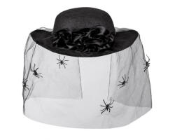 GoDan Palarie Spider Widow cu voal negru pentru bal mascat GD2030 -Accesorii Costume Adulți (GD2030)