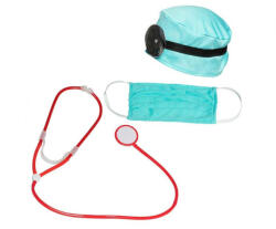 GoDan Set accesorii Doctor pentru carnaval, sapca, Banda frontala, Masca si stetoscop, marime universala GD1919 -Accesorii Costume Adulți (GD1919)
