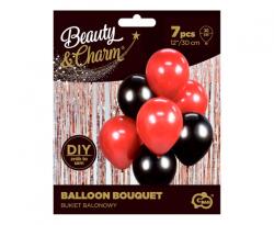 GoDan Set 7 baloane, rosu- negru, 30 cm GD121 Baloane Latex (GD121)