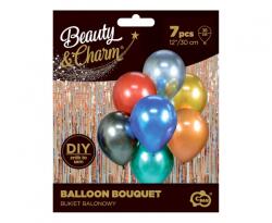 GoDan Set 7 baloane, culori asortate, metalice, 30 cm GD122 Baloane Latex (GD122)