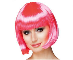 GoDan Peruca Cabaret bob roz GD713 -Accesorii Costume Adulți (GD713)