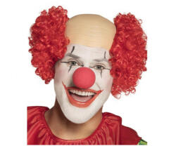 GoDan Peruca Clown Creata cu chelie aplicata, rosu GD2070 -Accesorii Costume Adulți (GD2070)