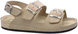 DR. FEET 23004 -es ferfi Dr Feet bőr szandal - bezs (MDS-23004bezs)