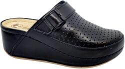 DR. FEET 3021 -es női Dr Feet bőr papucs - fekete (MDS-3021fekete)