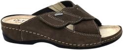 DR. FEET 2085 -os női Dr Feet bőr papucs - sotet barna (MDS-2085sotetbarna)