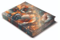 Realsystem Határidőnapló 2027 napi B/6 REAL Librobello 3D lakk + élfestés, hölgyeknek, Absztrakt