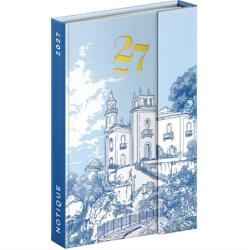 Realsystem Határidőnapló 2027 heti REAL 11x16cm mágnessel záródó Villa