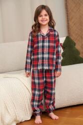 DN Nightwear Cozy time gyermek-flanelpizsama, kockás, 122/128